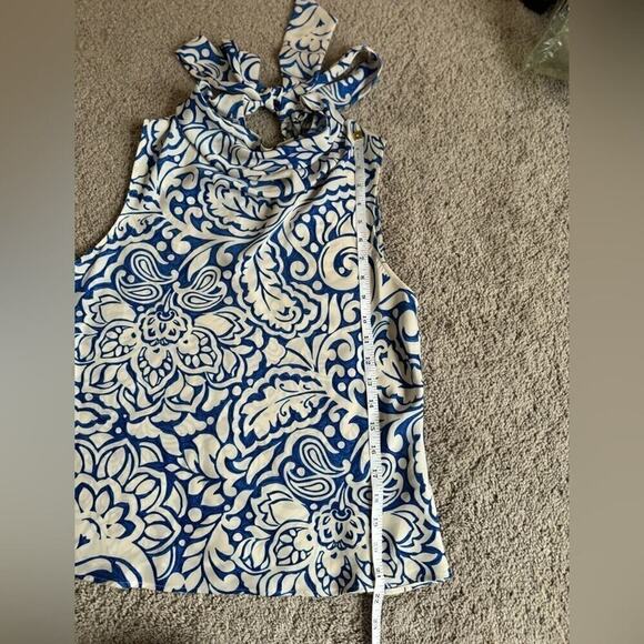 ZARA TIED PRINTED TOP - SIZE S - BRAND NEW WITH TAG - Picture 4 of 11